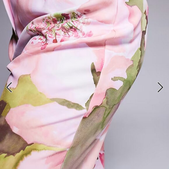 ASOS LUXE Womens Curve Tailored Suit Pants (18) & Jacket (14) Pink Floral Print - Picture 5 of 8